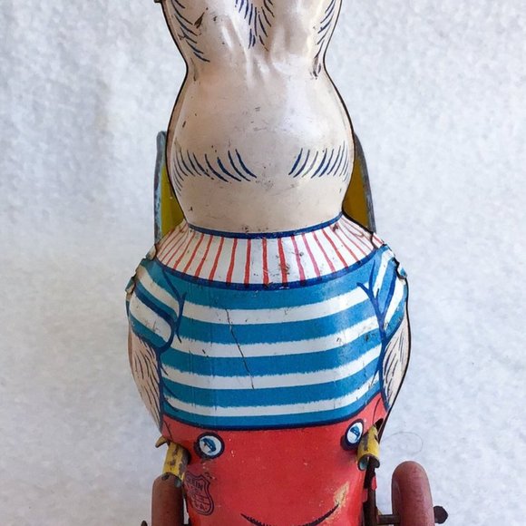 Tin Easter Bunny Cart